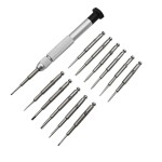 Screwdriver kit for repair and disassemble, telephones, electronics and others, 13 in 1, model II